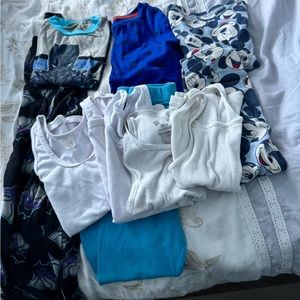 Used toddler clothes (pajama sets) and tank tops